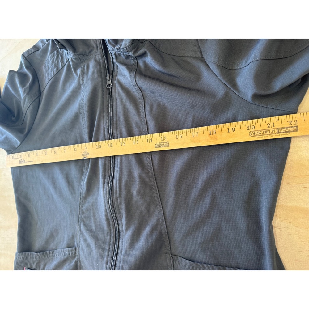Heartsoul Scrub Jacket‎ Pewter Gray Full Zip Mock Neck Large Medical Core Nurse - Picture 6 of 10